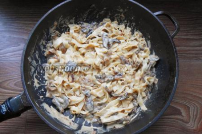 Домашняя паста с белыми грибами