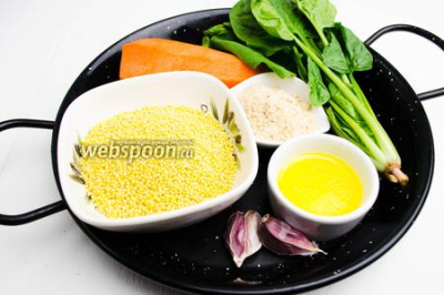 Пшённые котлеты с морковью и шпинатом